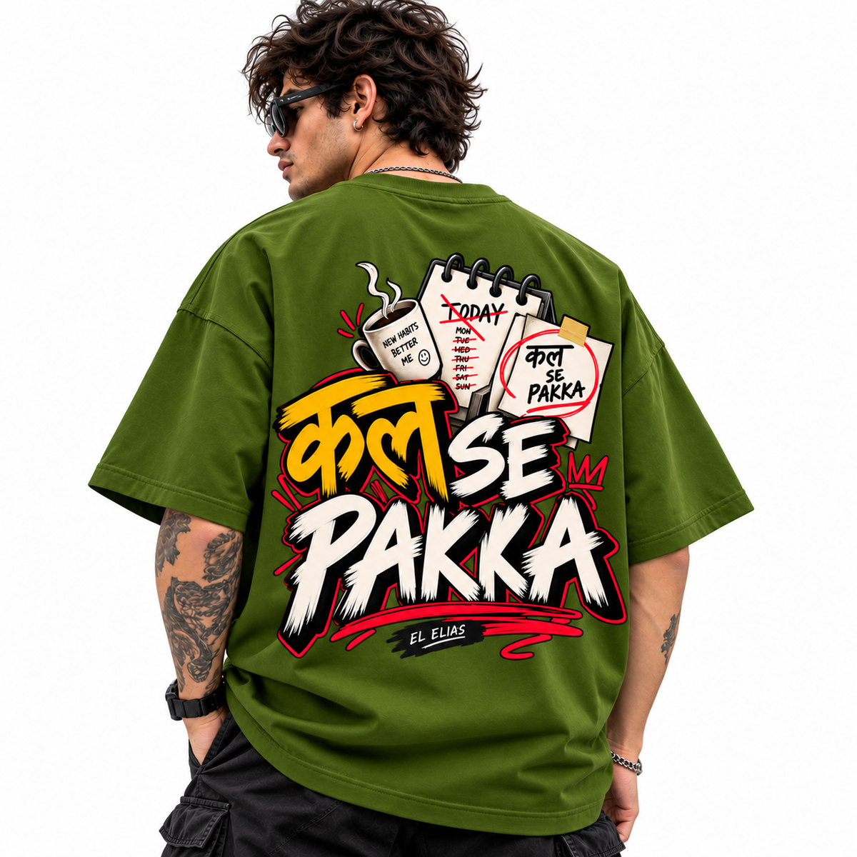 Kal Se Pakka Oversized Graphic T-Shirt | 220 GSM | 100% Cotton