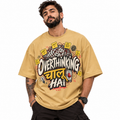 Overthinking Chalu Hai Oversized Graphic T-Shirt | 220 GSM | 100% Cotton