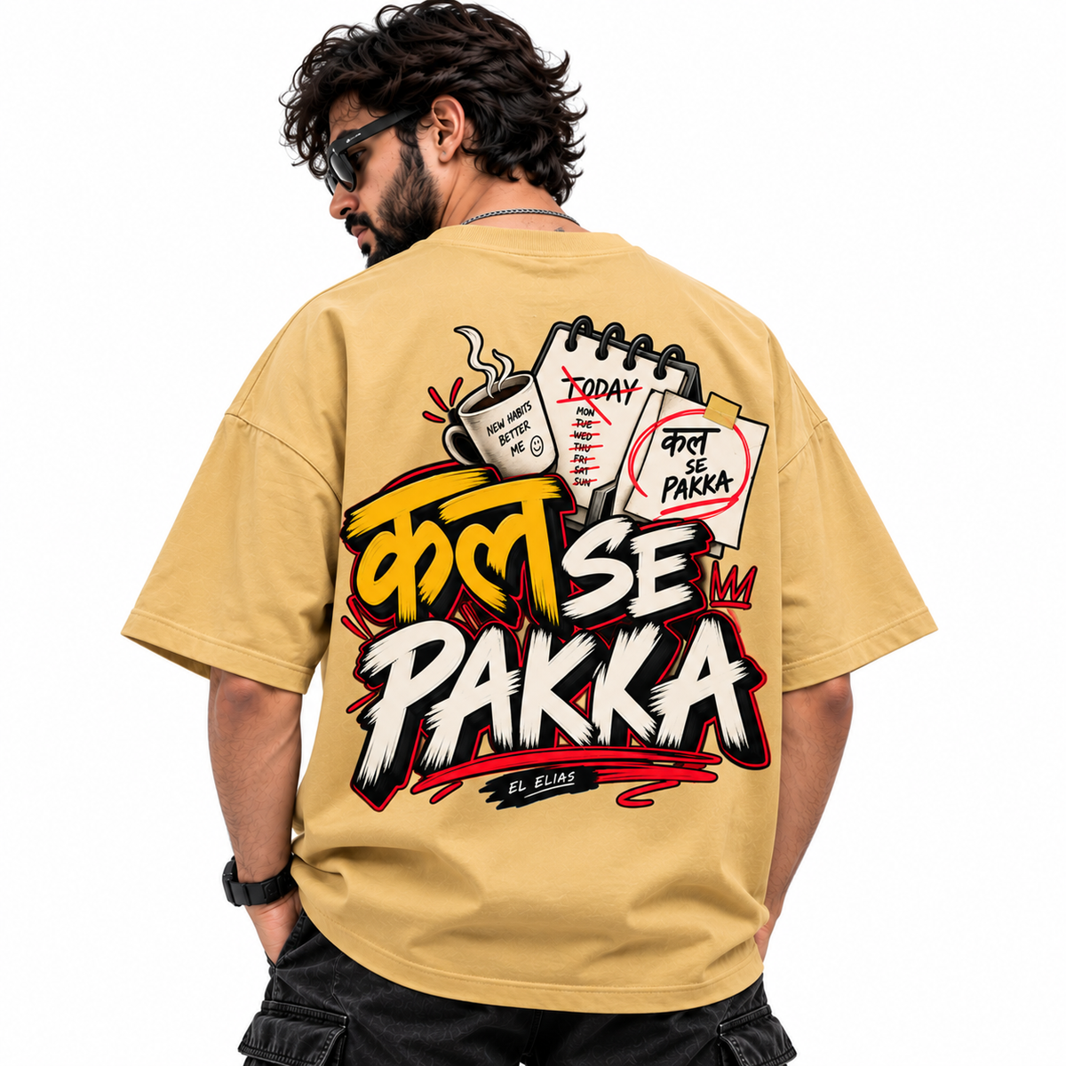 Kal Se Pakka Oversized Graphic T-Shirt | 220 GSM | 100% Cotton