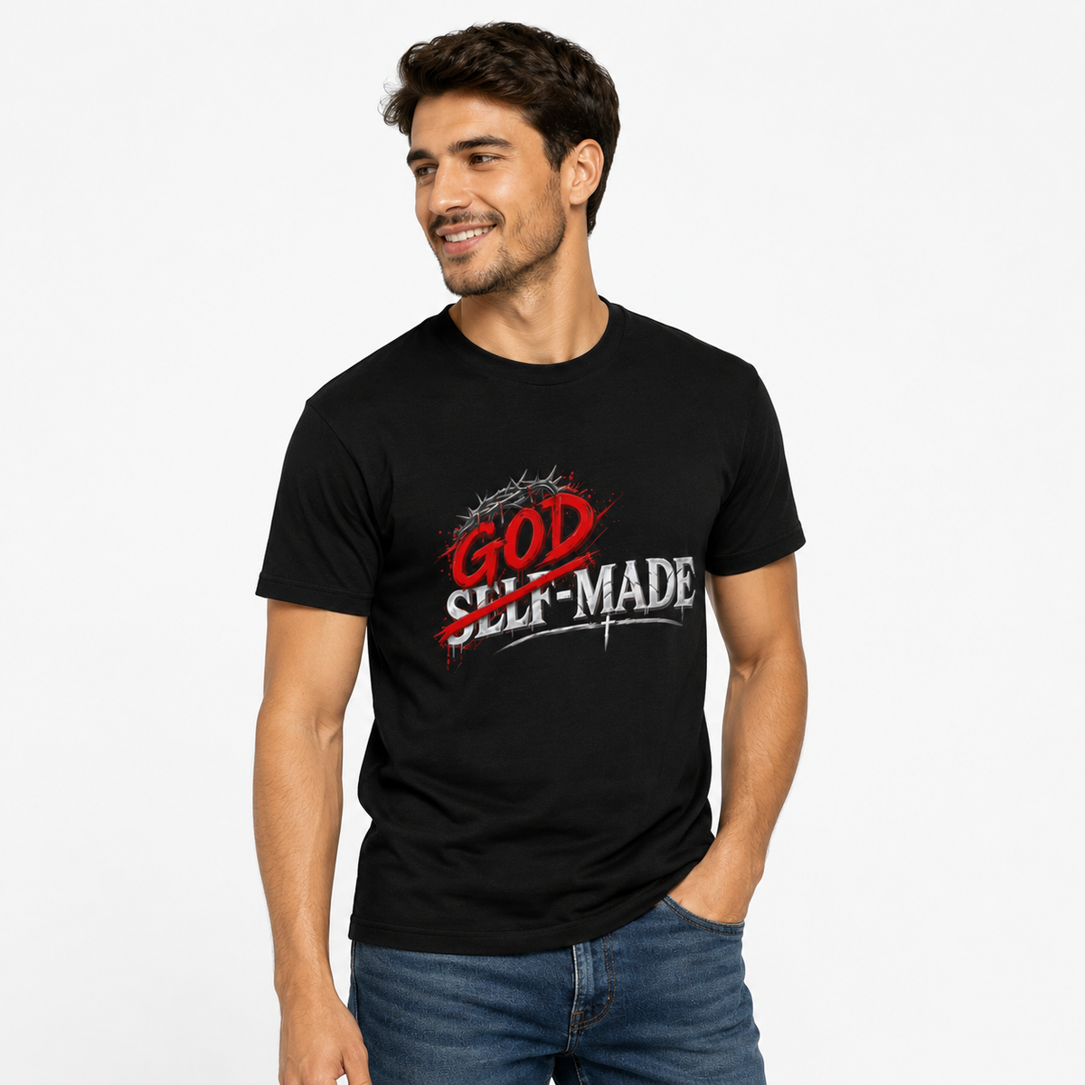 God Self-Made Graphic T-Shirt | 180 GSM | 100% Cotton