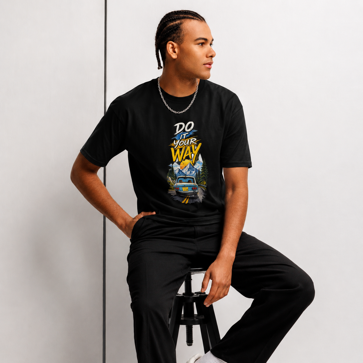 Do It Your Way Road Trip Graphic Regular T-Shirt | 180 GSM | 100% Cotton
