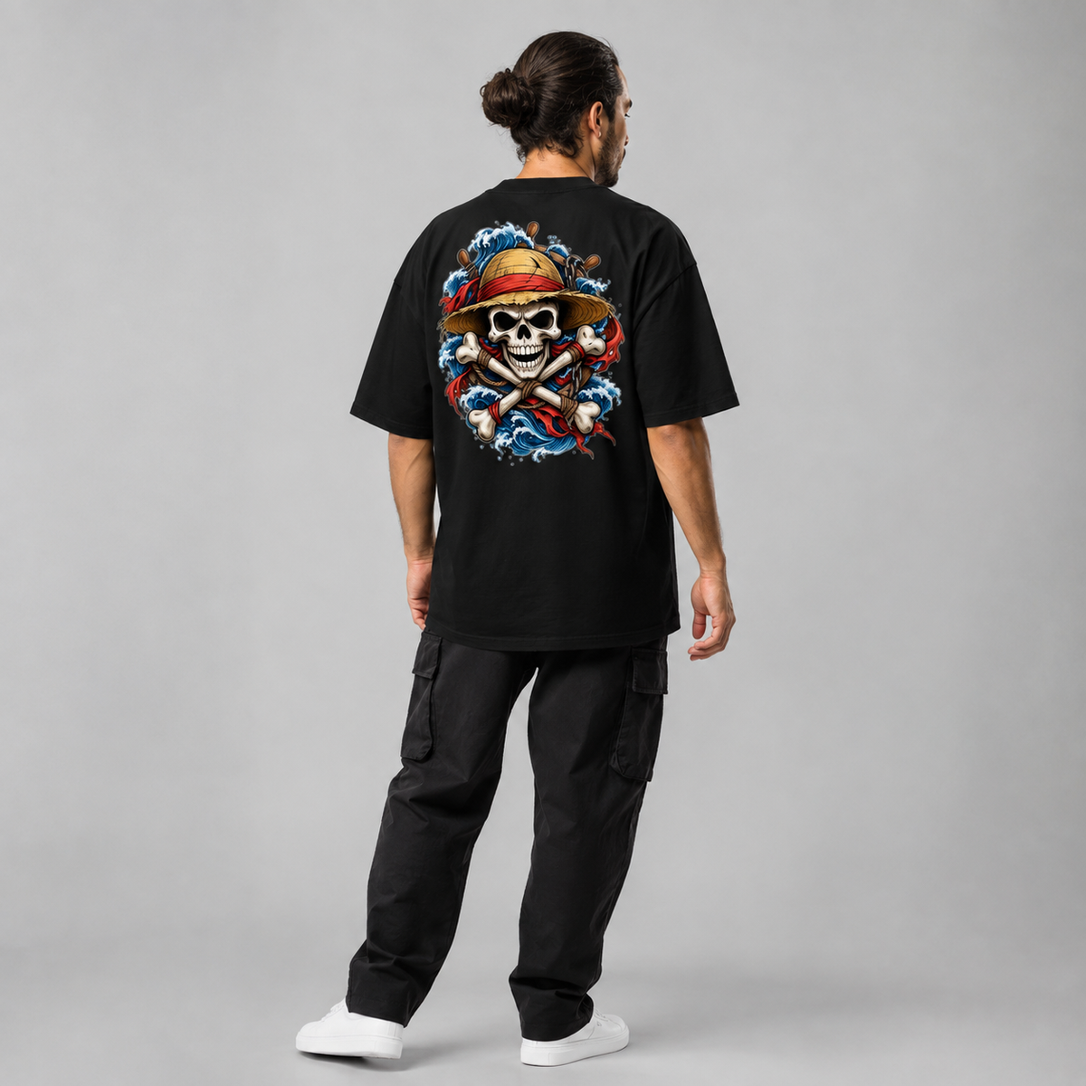 Pirate Skull Graphic Oversized T-Shirt | 220 GSM | 100% Cotton