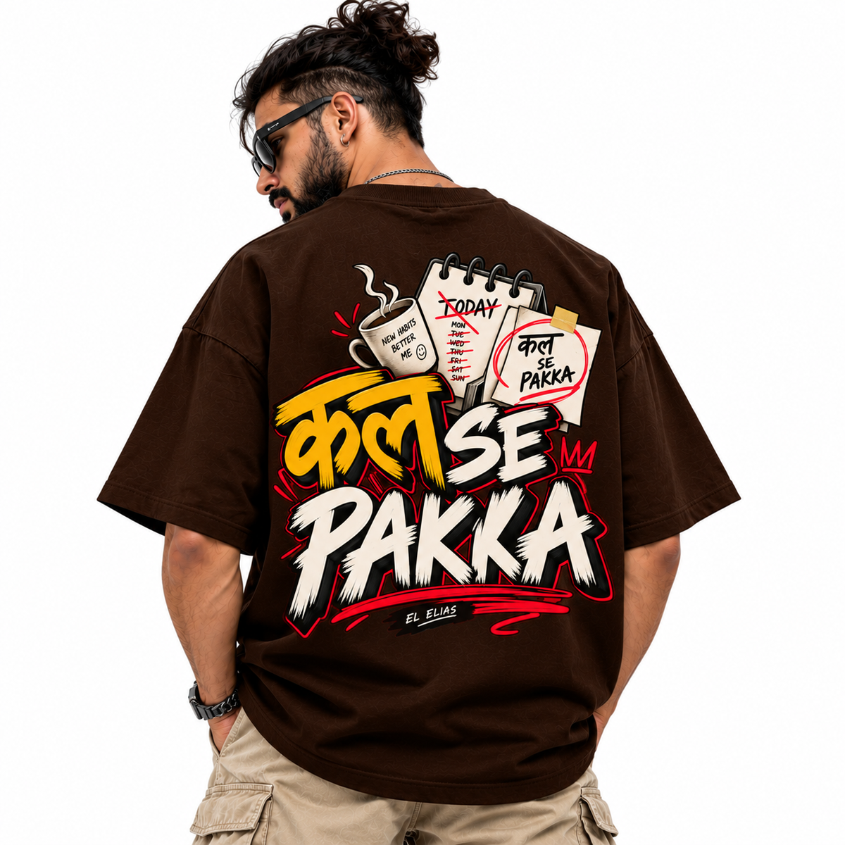 Kal Se Pakka Oversized Graphic T-Shirt | 220 GSM | 100% Cotton