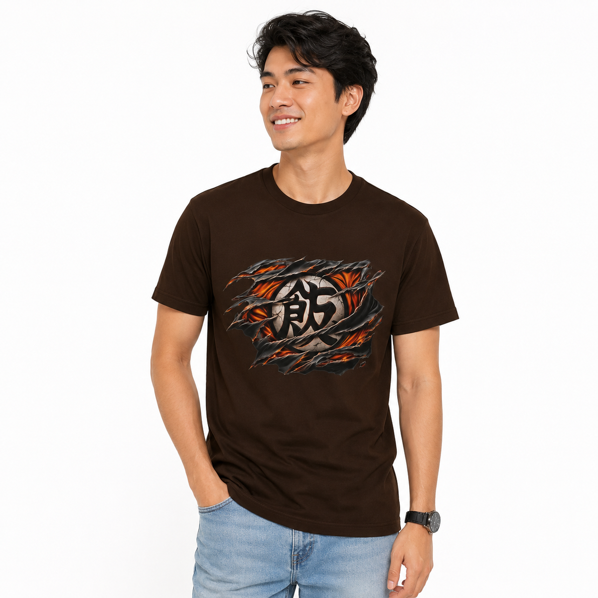 Anime Warrior Graphic Oversized T-Shirt | 220 GSM | 100% Cotton