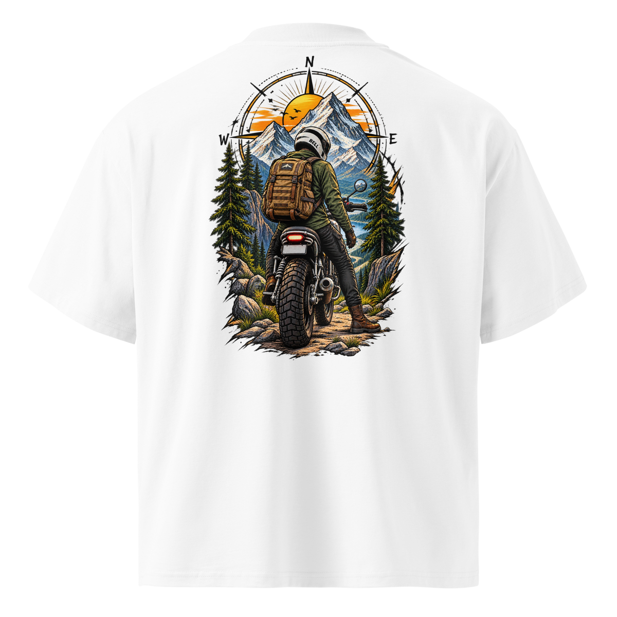 Mountain Rider Adventure Oversized T-Shirt | 220 GSM | 100% Cotton