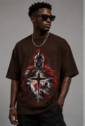 Knight Warrior Graphic Oversized T-Shirt | 220 GSM | 100% Cotton
