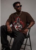 Knight Warrior Graphic Oversized T-Shirt | 220 GSM | 100% Cotton