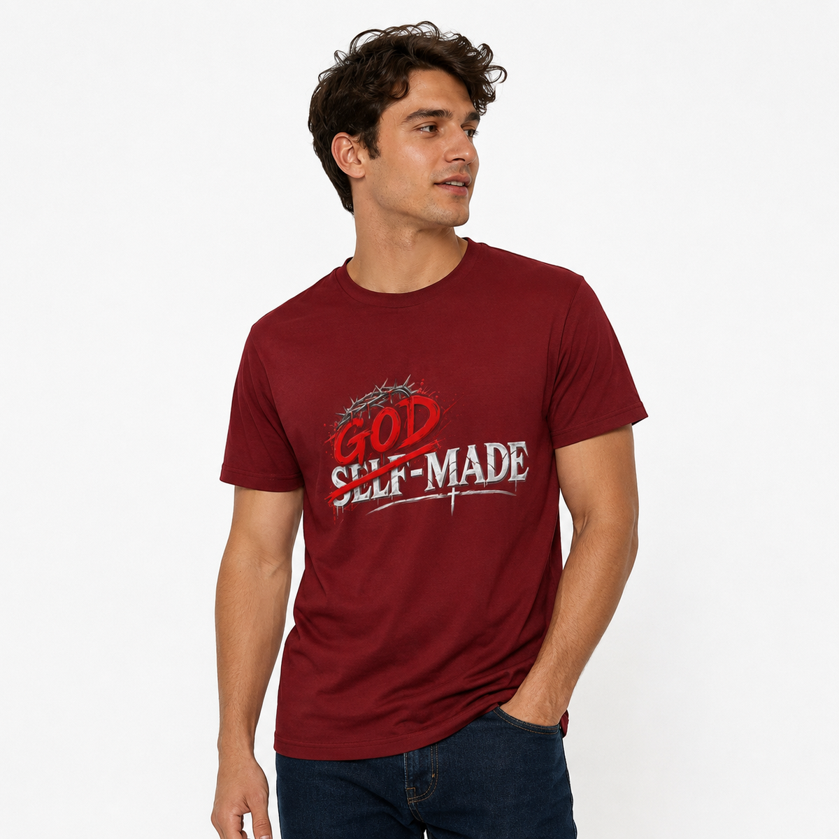 God Self-Made Graphic T-Shirt | 180 GSM | 100% Cotton