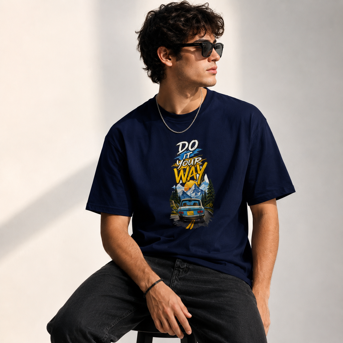 Do It Your Way Road Trip Graphic Regular T-Shirt | 180 GSM | 100% Cotton