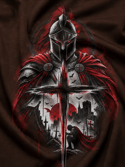 Knight Warrior Graphic Oversized T-Shirt | 220 GSM | 100% Cotton
