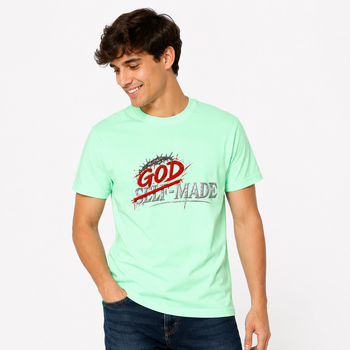 God Self-Made Graphic T-Shirt | 180 GSM | 100% Cotton