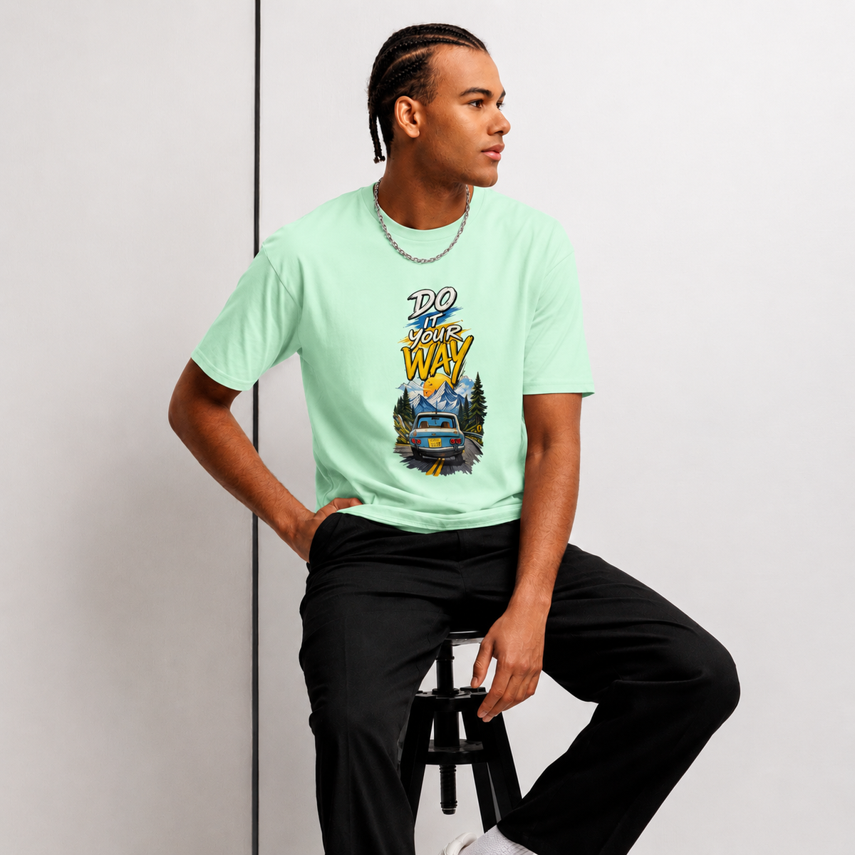 Do It Your Way Road Trip Graphic Regular T-Shirt | 180 GSM | 100% Cotton