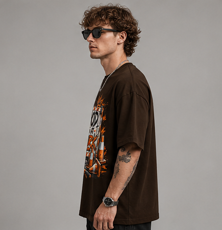 God Is At Work Graphic Oversized T-Shirt | 220 GSM | 100% Cotton