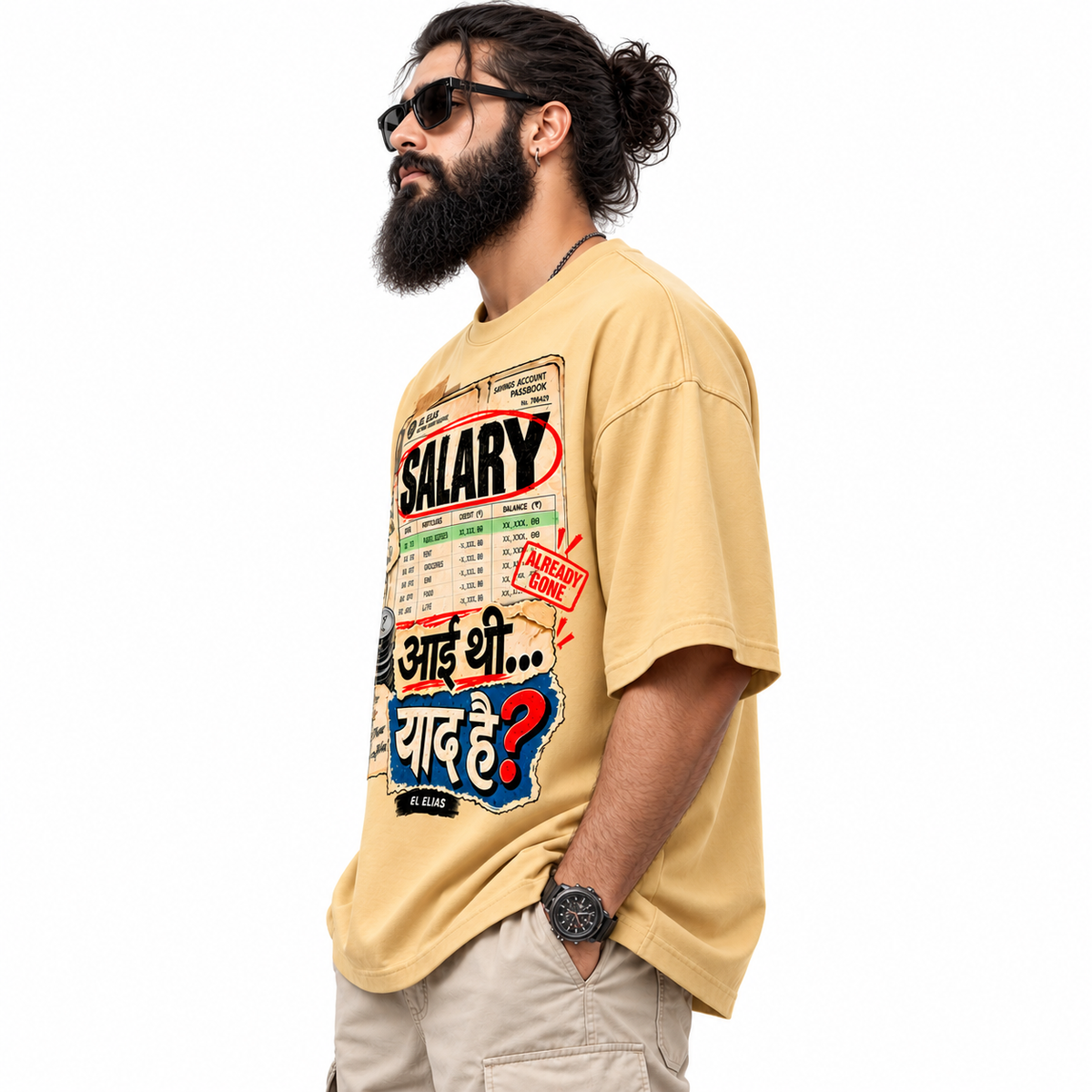Salary Aayi Thi… Yaad Hai? Oversized Graphic T-Shirt | 220 GSM | 100% Cotton