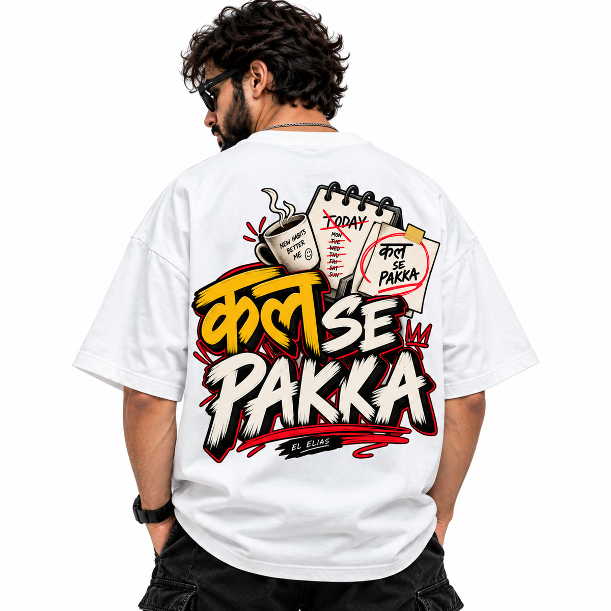 Kal Se Pakka Oversized Graphic T-Shirt | 220 GSM | 100% Cotton