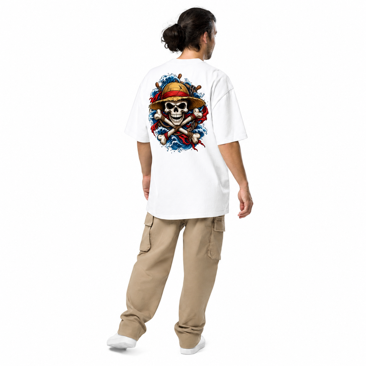 Pirate Skull Graphic Oversized T-Shirt | 220 GSM | 100% Cotton