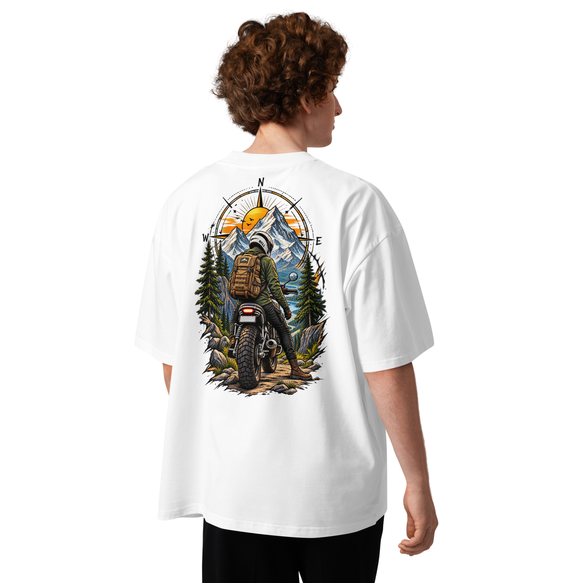 Mountain Rider Adventure Oversized T-Shirt | 220 GSM | 100% Cotton