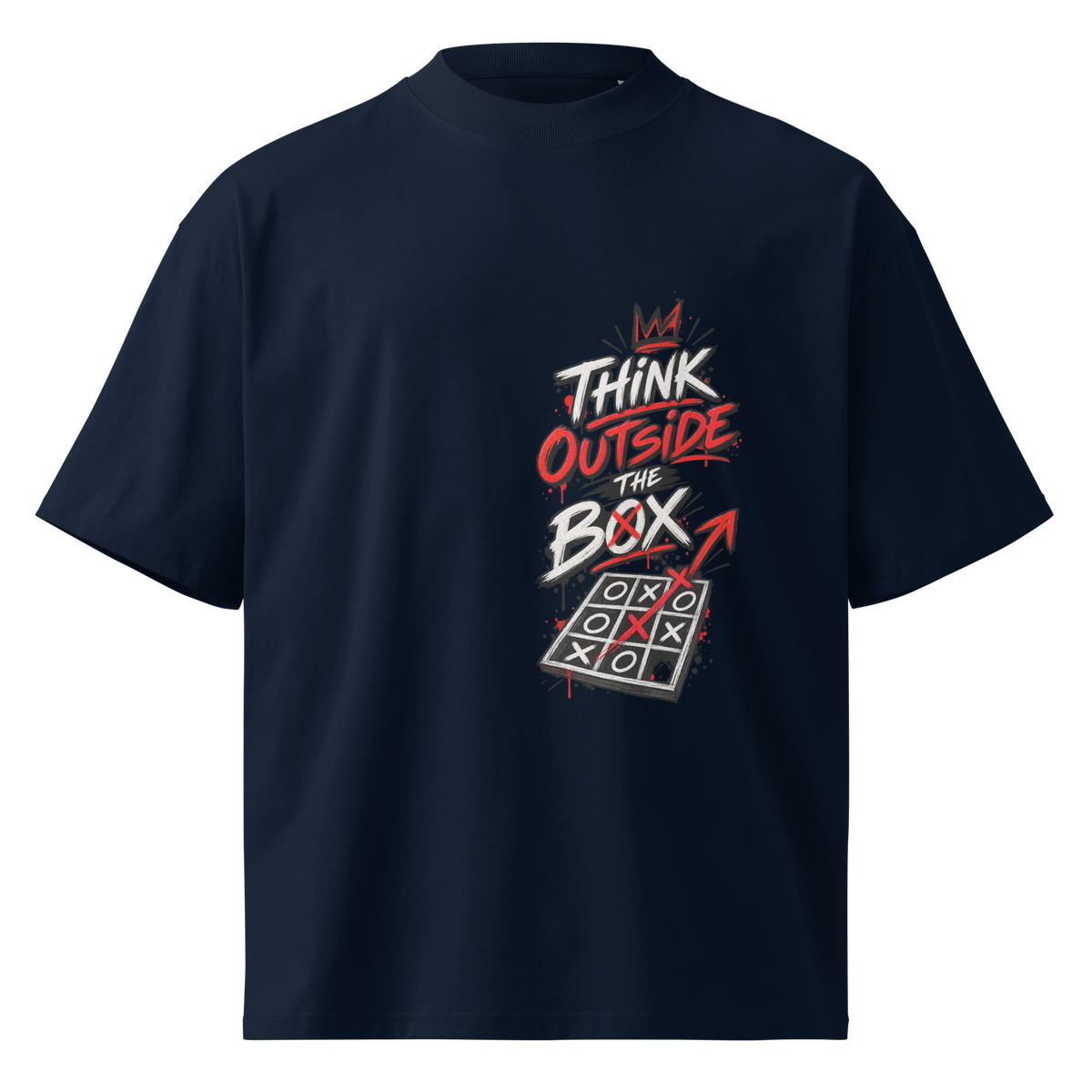 Think Outside the Box Graphic Oversized T-Shirt | 220 GSM | 100% Cotton