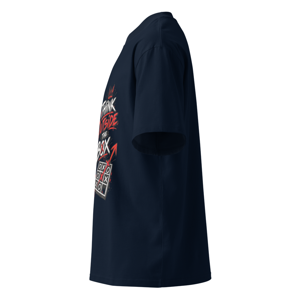 Think Outside the Box Graphic Oversized T-Shirt | 220 GSM | 100% Cotton